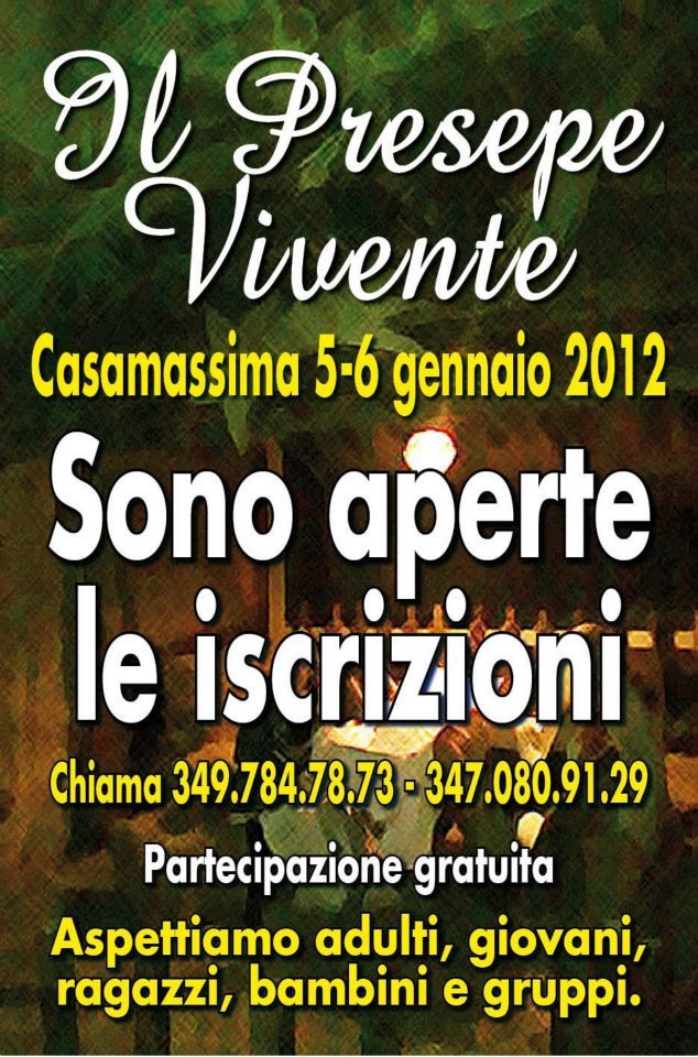 presepe vivente casamassima locandina