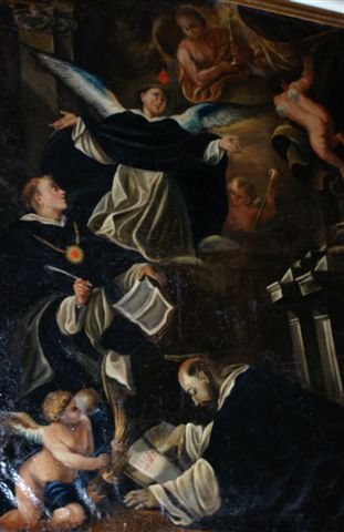 restauro tela tre santi domenicani