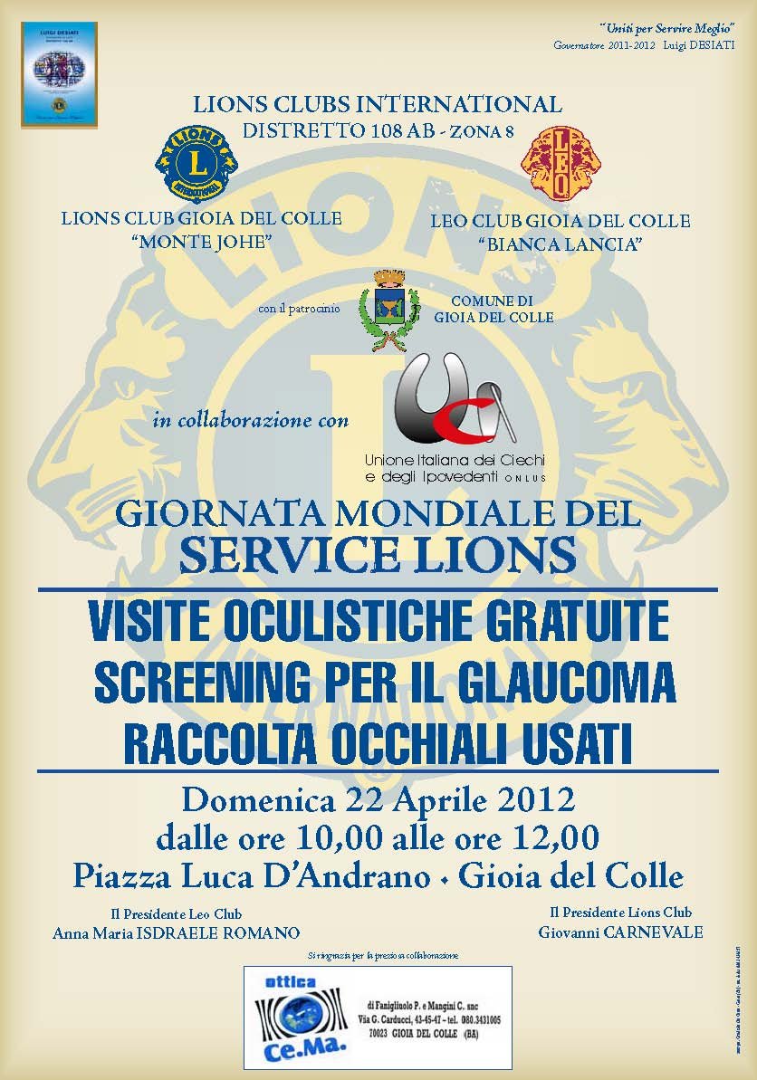SERVICE VISITE OCULISTICHE GRATUITE E RACCOLTA OCCHIALI USATI-1