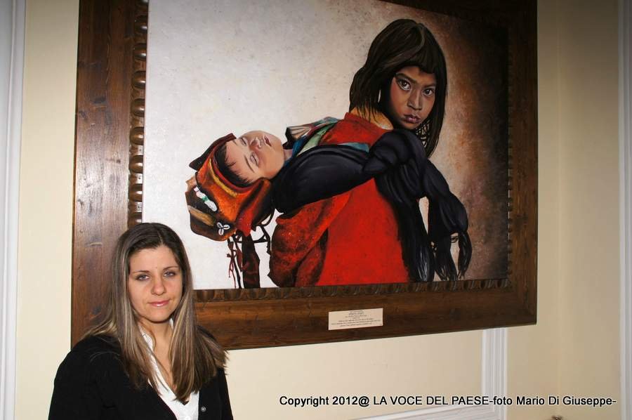 romano con quadro madre