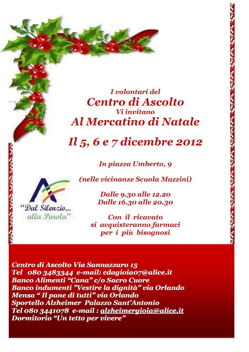 mercatino di natale centro ascolto