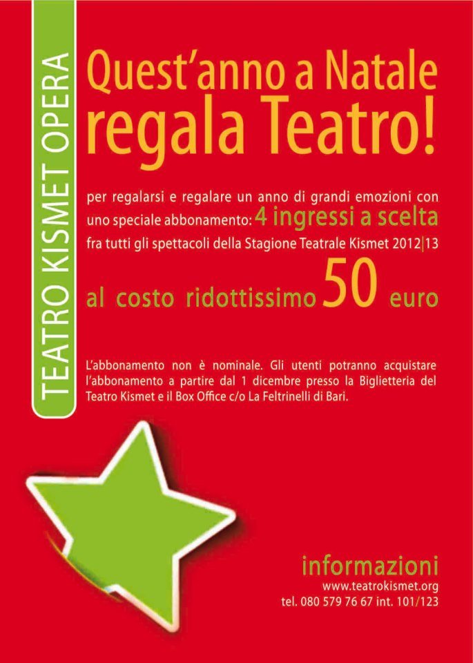 teatro kismet regala