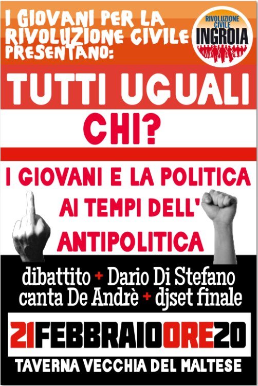 manifesto festa rivoluzione civile