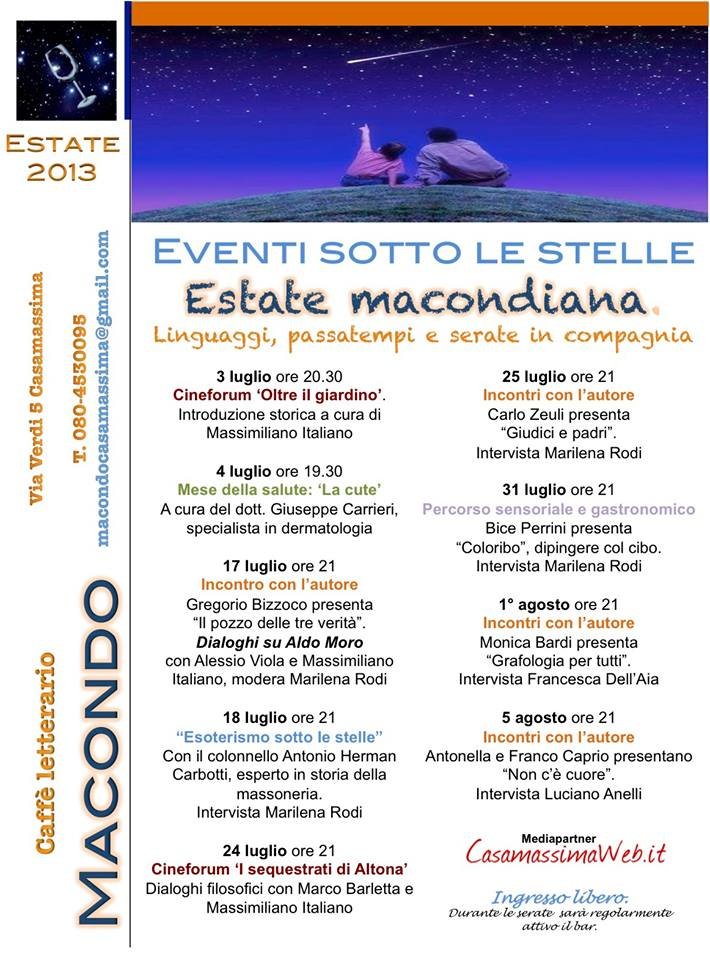 eventi sotto le stelle 2013